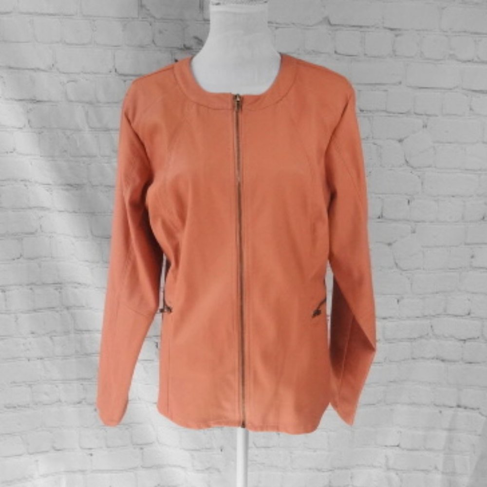 🆕 JustFab Faux Leather Jacket | Coral